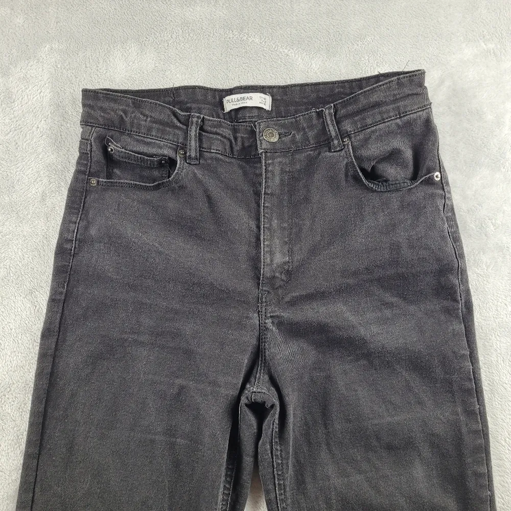 Pull&Bear Women's High Rise Flared Jeans Black Size 8 - Image 2