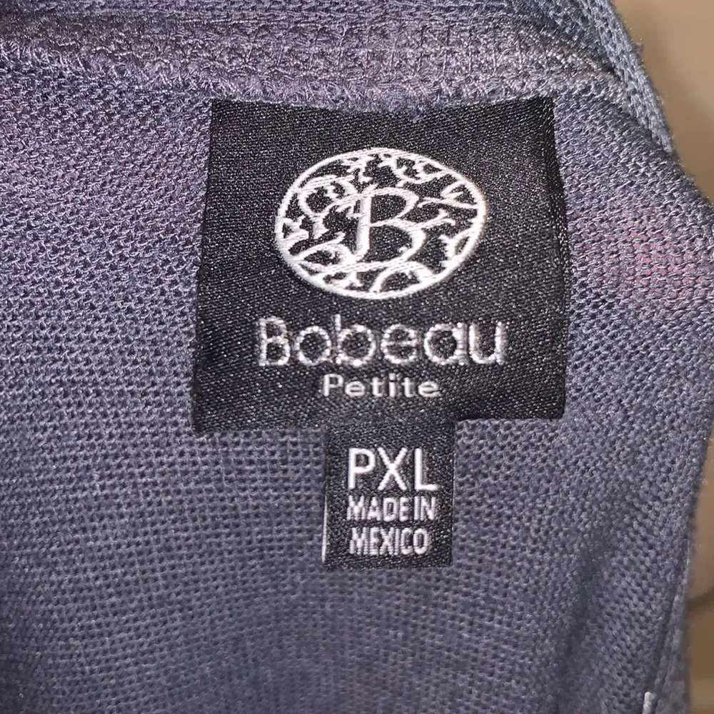 Bobeau Petite grey long sleeve symmetrical open cardigan sweater - Image 5