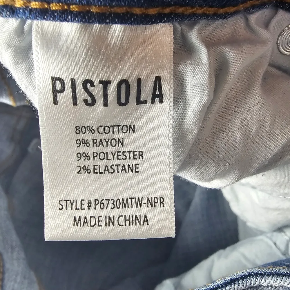 Pistola Arielle Skinny Scissor Cut Hem Jeans Stretch Size 28 - Image 5