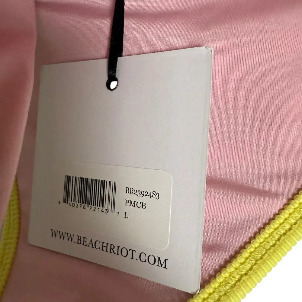 Beach Riot Emmy Pastel Macaron Colorblock High Waisted Bikini Bikini Bottoms L - Image 8