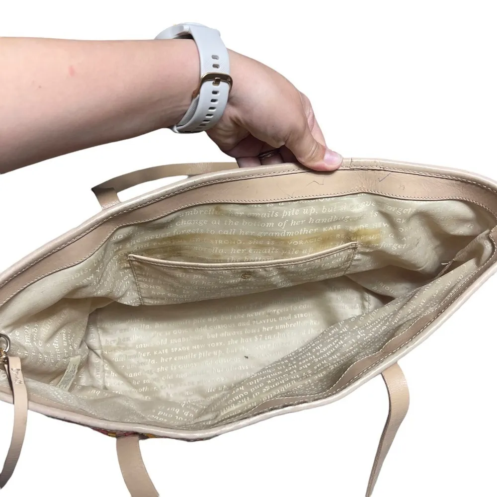 Kate Spade Jelly Grove Woven Tote Bag with Coin Pouch - Image 11