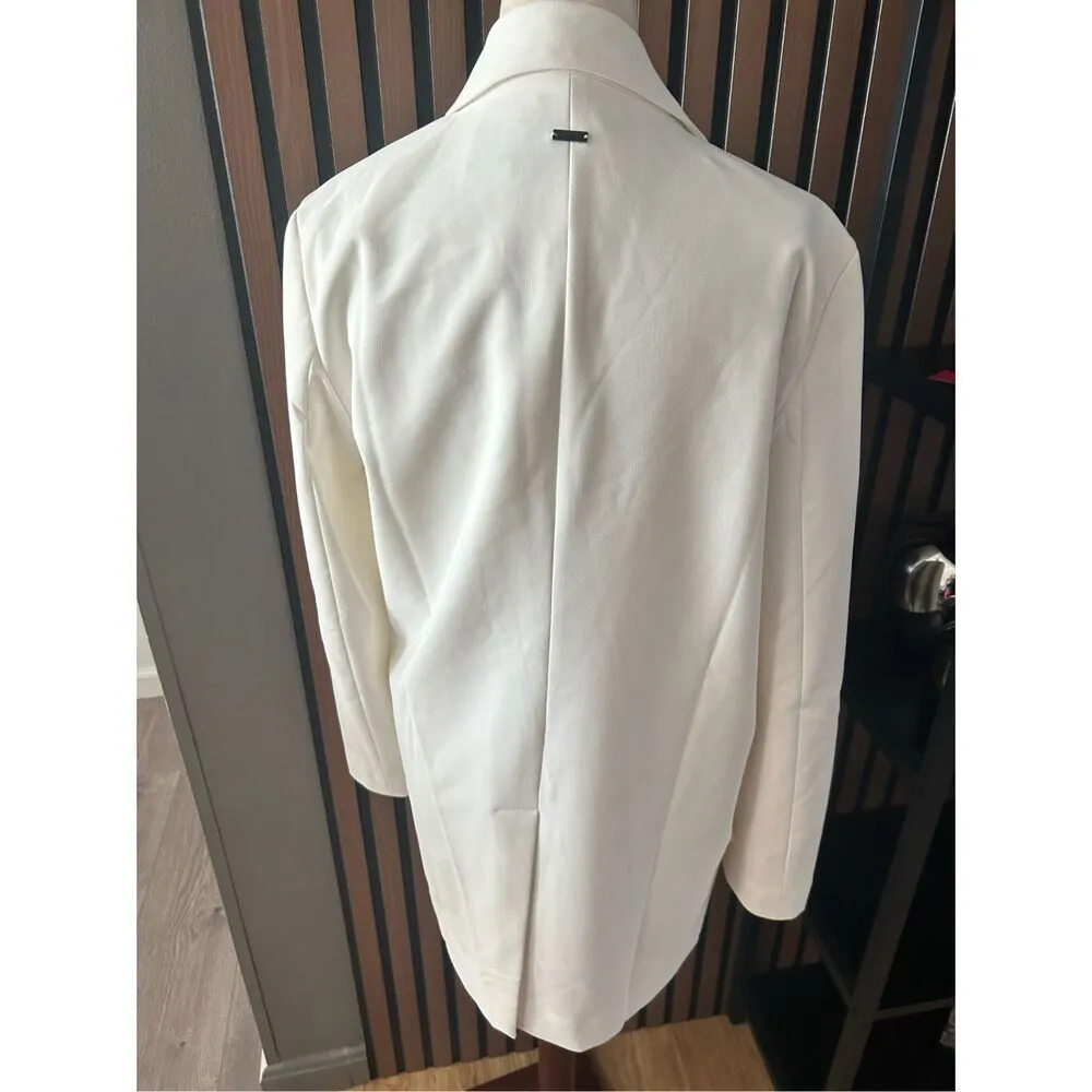 Armani exchange white blazer long sleeve long blazer size 10 - Image 4
