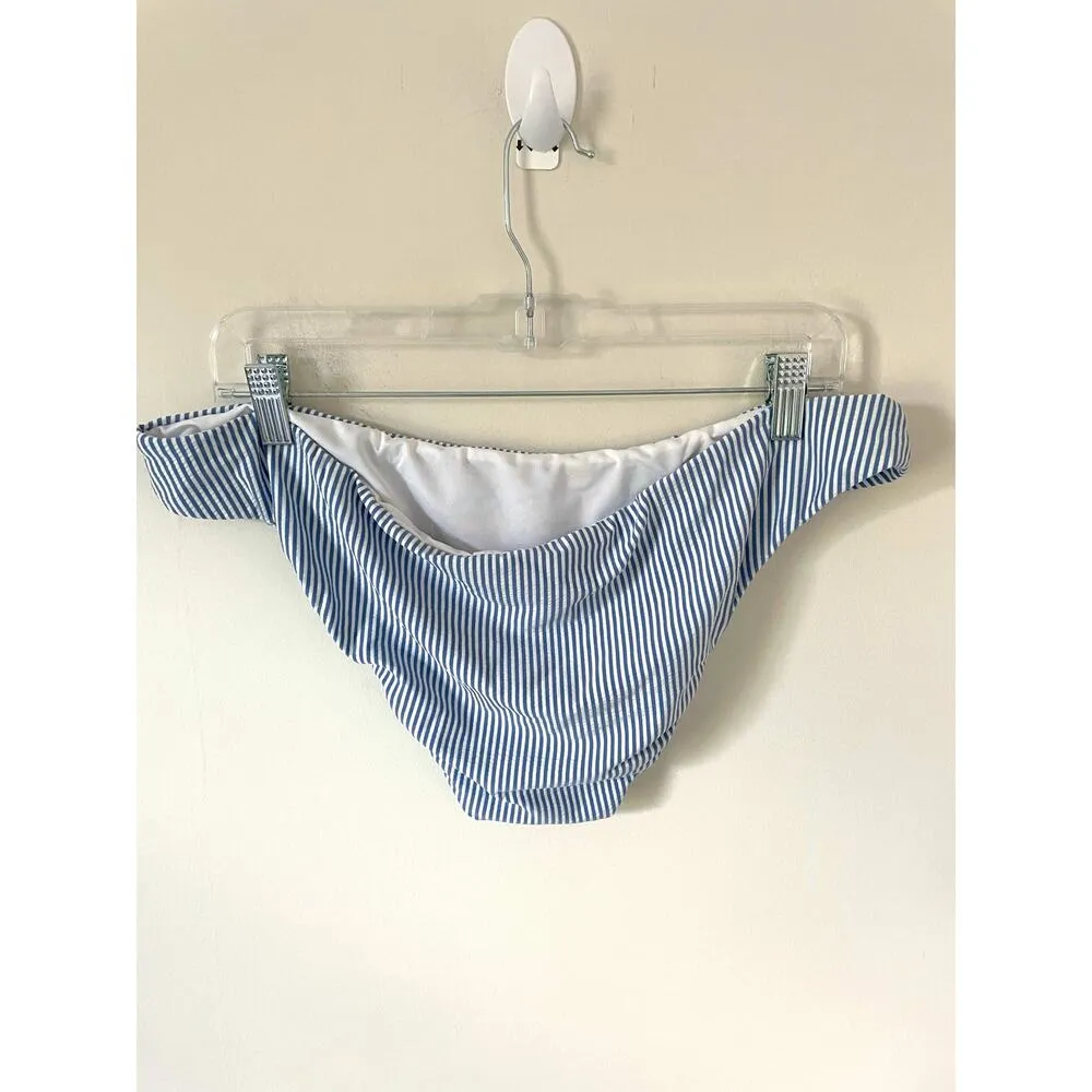 J. Crew Striped Full Coverage Bikini Bottom Blue White Size XXL NEW - Image 5