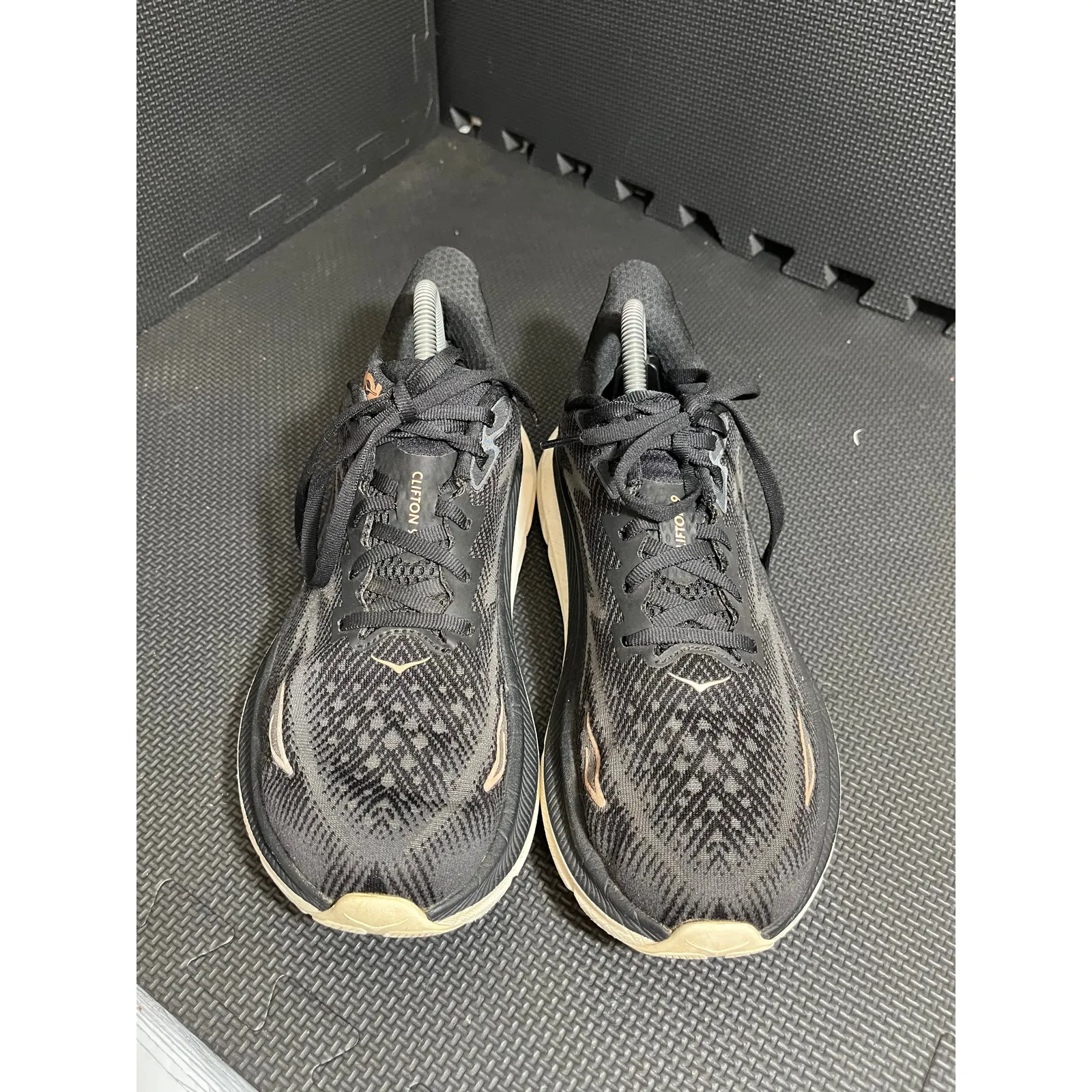 Hoka One Clifton 9 1127896 Black Copper Women's Running Shoes Sneakers Size 9.5 - Image 2