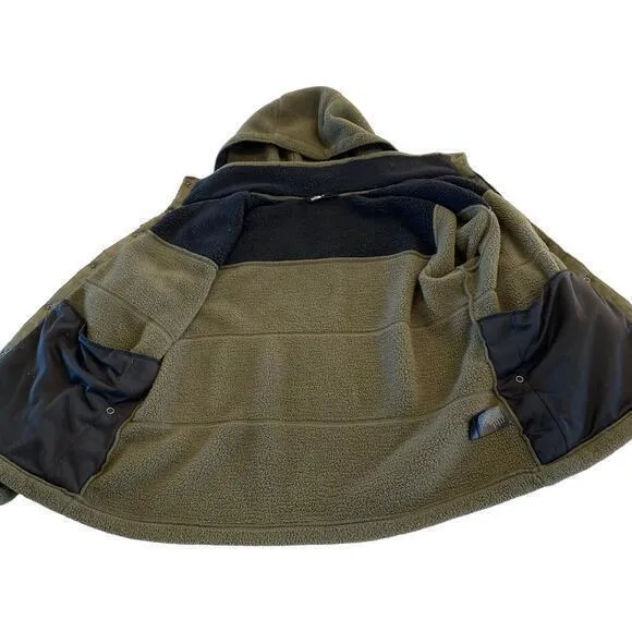 The North Face Women's Gemma Fleece Hoodie Jacket Olive‎ Green and Black Size L - Image 3