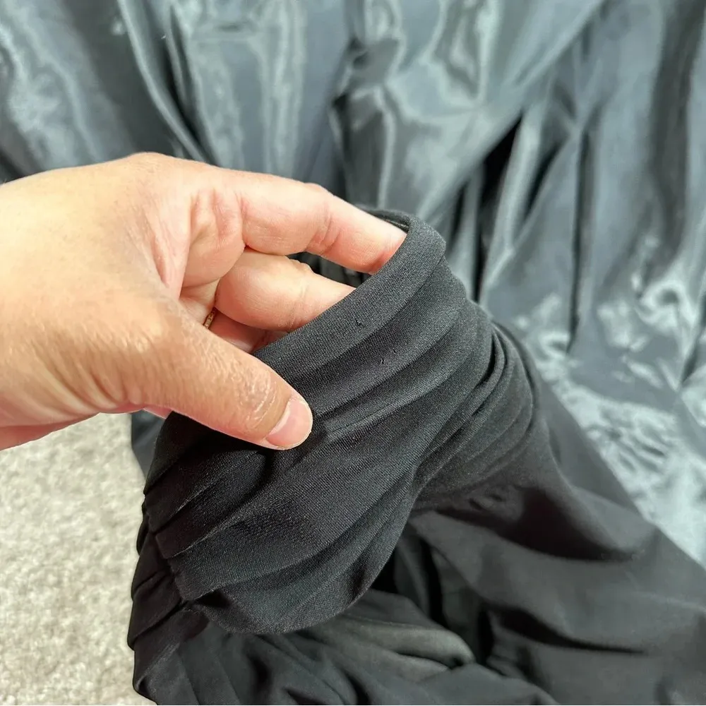 Tadashi Shoji Black Taffeta Fit and Flare Cocktail Formal Evening Dress Size 6 - Image 15