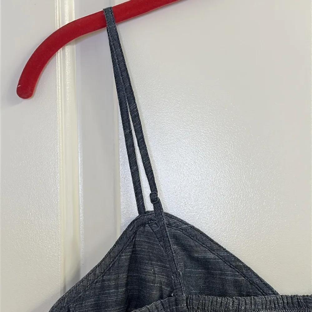 American Eagle Embroidered Chambray Crop Top Blue Medium NEW - Image 10