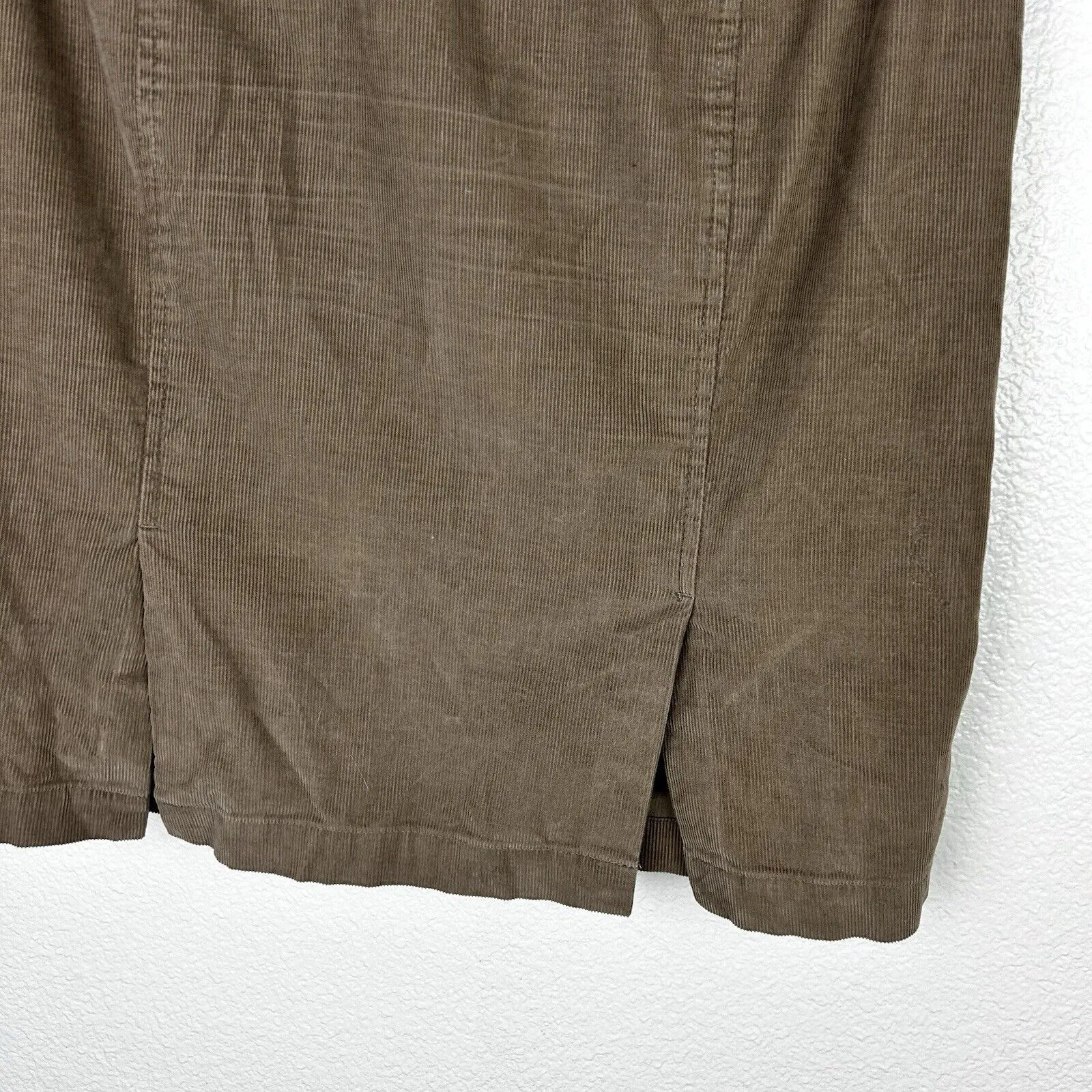 Banana Republic Factory Tan Brown Corduroy Midi Straight Skirt - Image 5