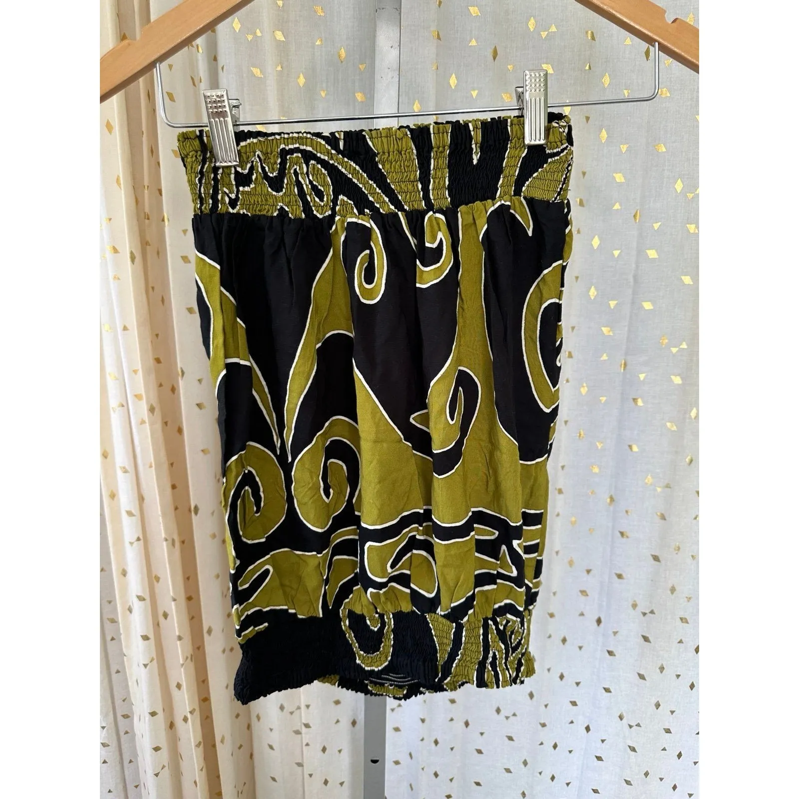 Wahine Toa Women's Hawaiian Tropical Batik Smocked Strapless Bandeau Top S - Image 3