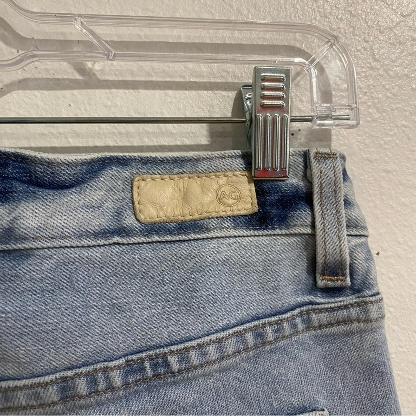 AG Denim Kensley High Rise Pop Crop Frayed Hem Jeans Sz 29 - Image 11