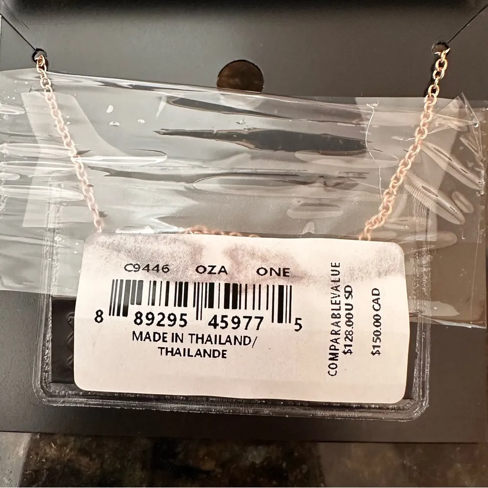 NWT Authentic Coach Rondell 3-Ring Circle Motif Necklace; Rose Gold/White - Image 7