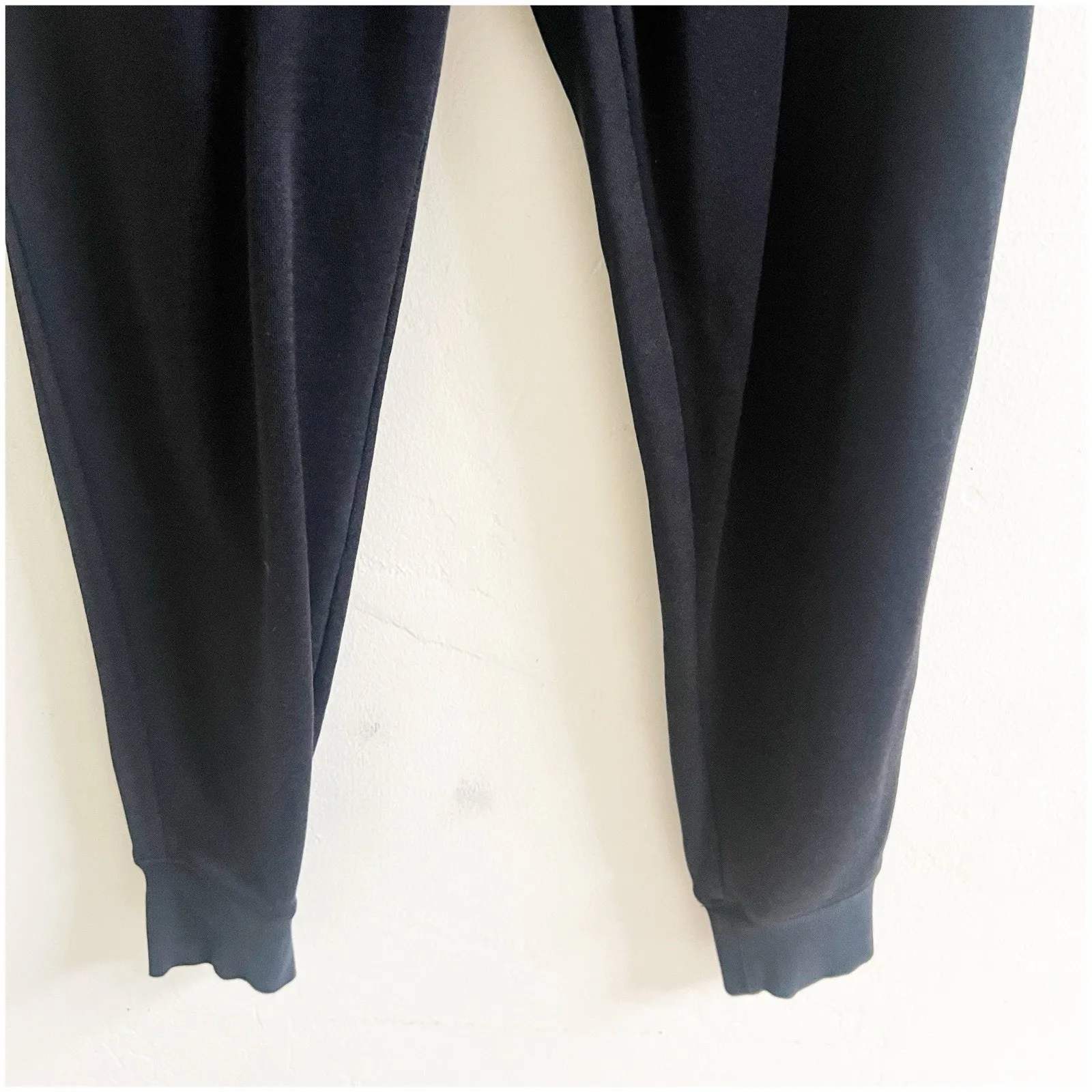 James Perse Women's Joggers Cotton Pants Black Ankle Cuffs Pockets Size 1 - Image 3