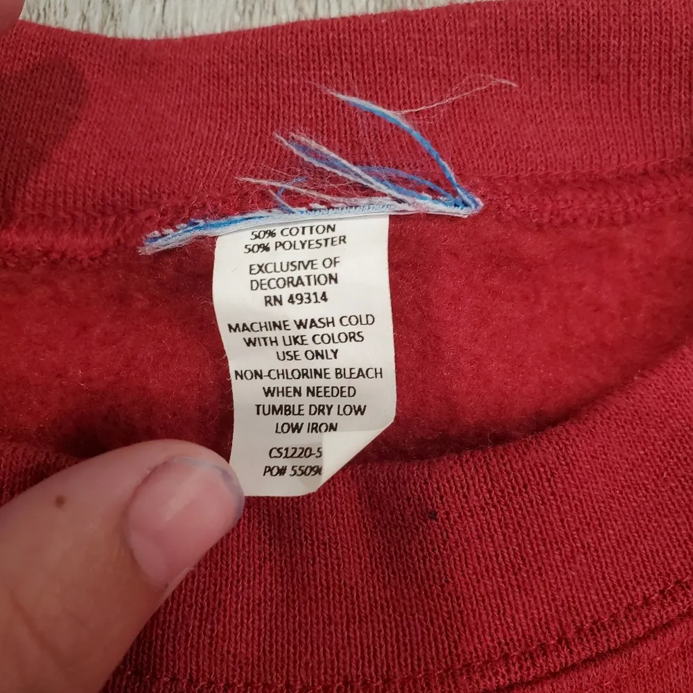 Champion Red Elon Sweatshirt With Elbow Patches - Image 3