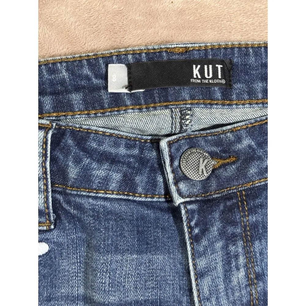 Kut From The‎ Kloth Womens Reese Ankle Straight Leg Blue Denim Size 8 - Image 4
