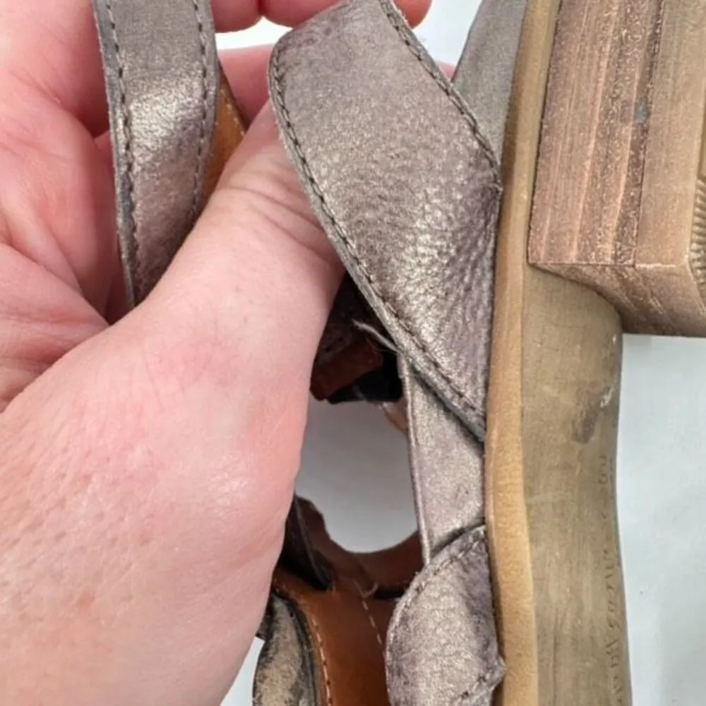 Paul Green Women’s Size 6 Metallic Strappy‎ Gladiator Style Leather Sandals - Image 7