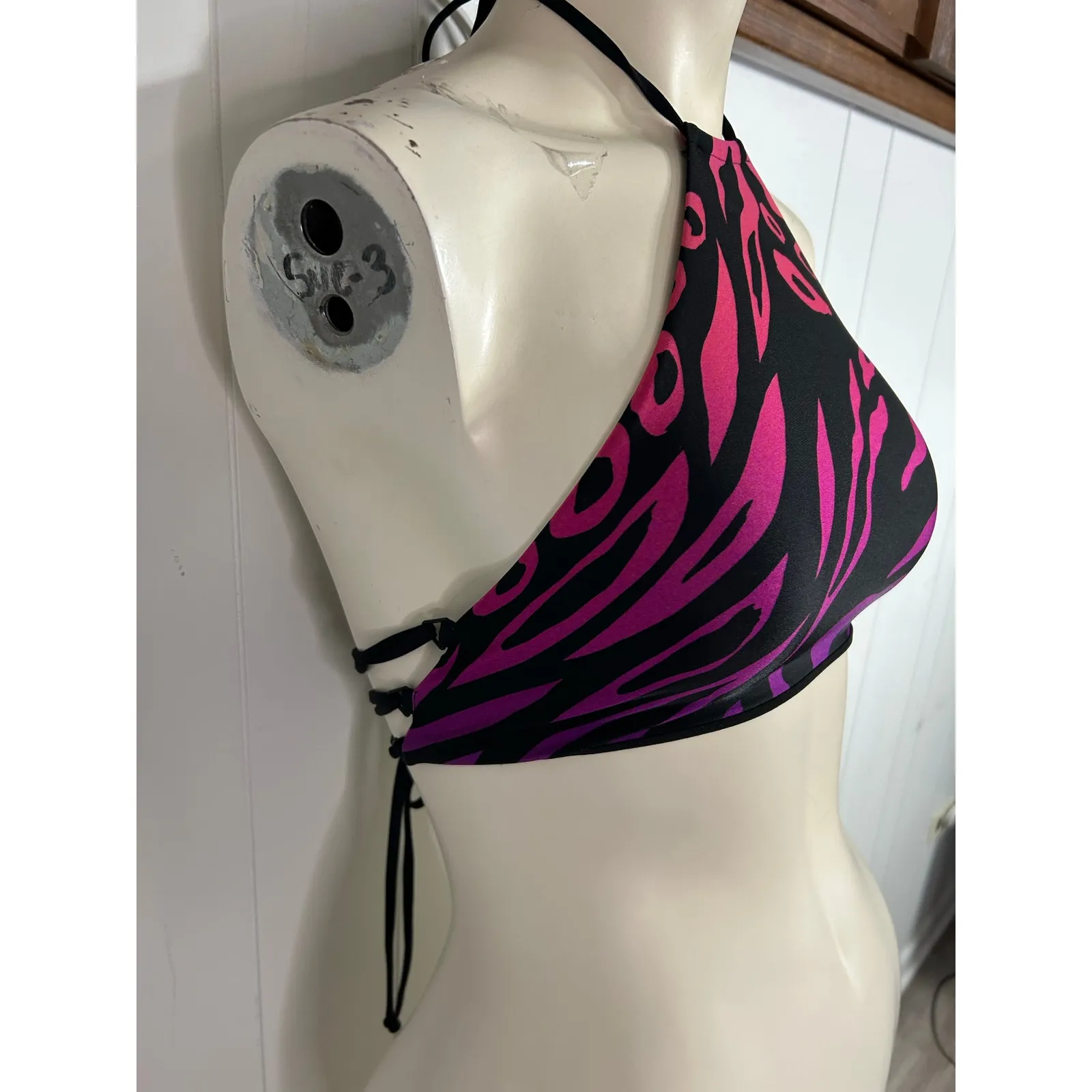 The Attico Animal Print Halter Bikini Top - Image 5