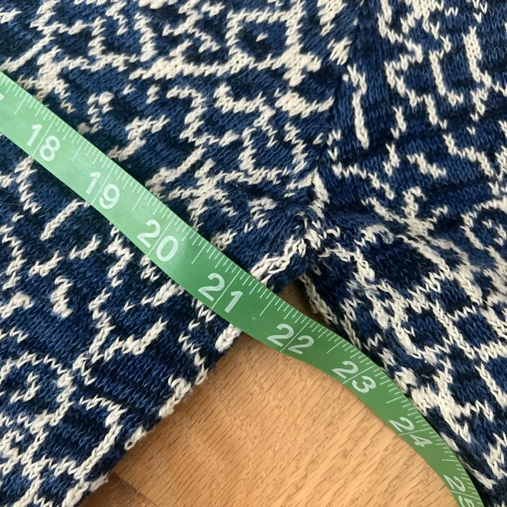 Coldwater Creek Blue Lightweight Wooden Button Cardigan Nordic Knit Sweater M - Image 9