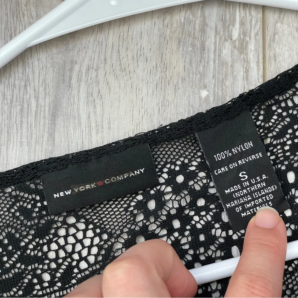 Whimsigoth Lace Top v neck sheer peplum long womens Black small flowy dark witch - Image 2