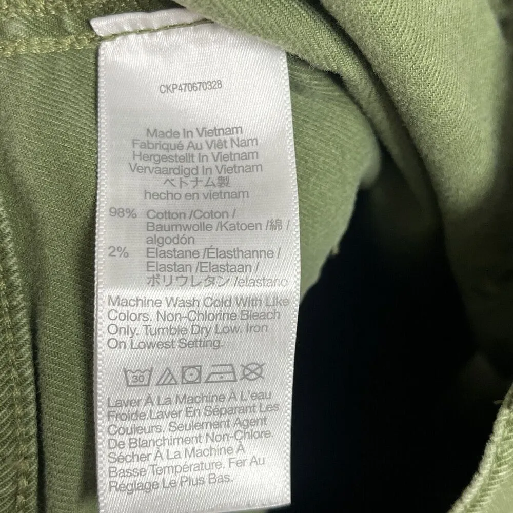 Madewell Vintage Fatigue Shorts Size 31 Desert Olive Green Chino High Rise - Image 12