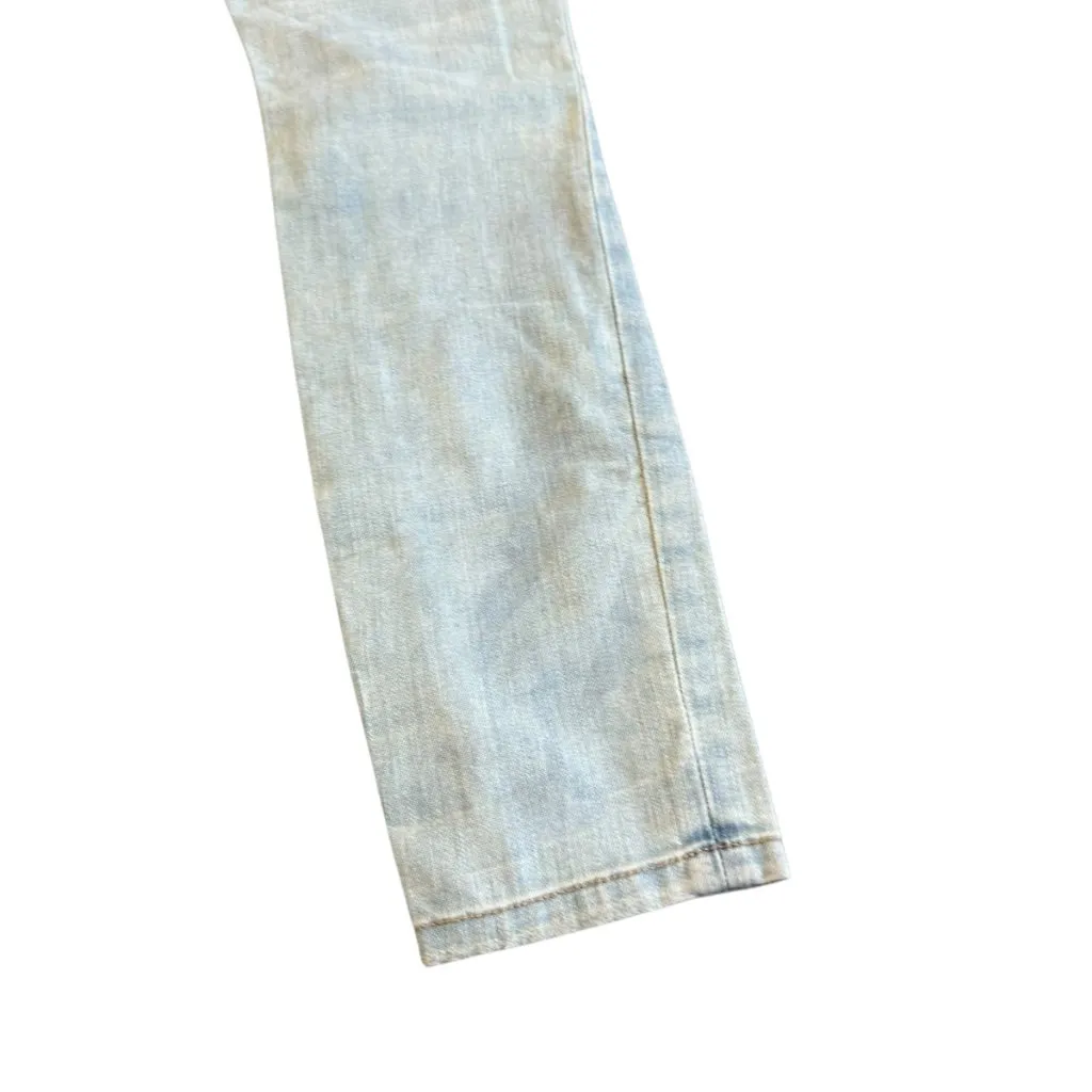 Current/Elliott The Stiletto Clearwater Jeans Side Seam Embroidery Light Wash 26 - Image 11