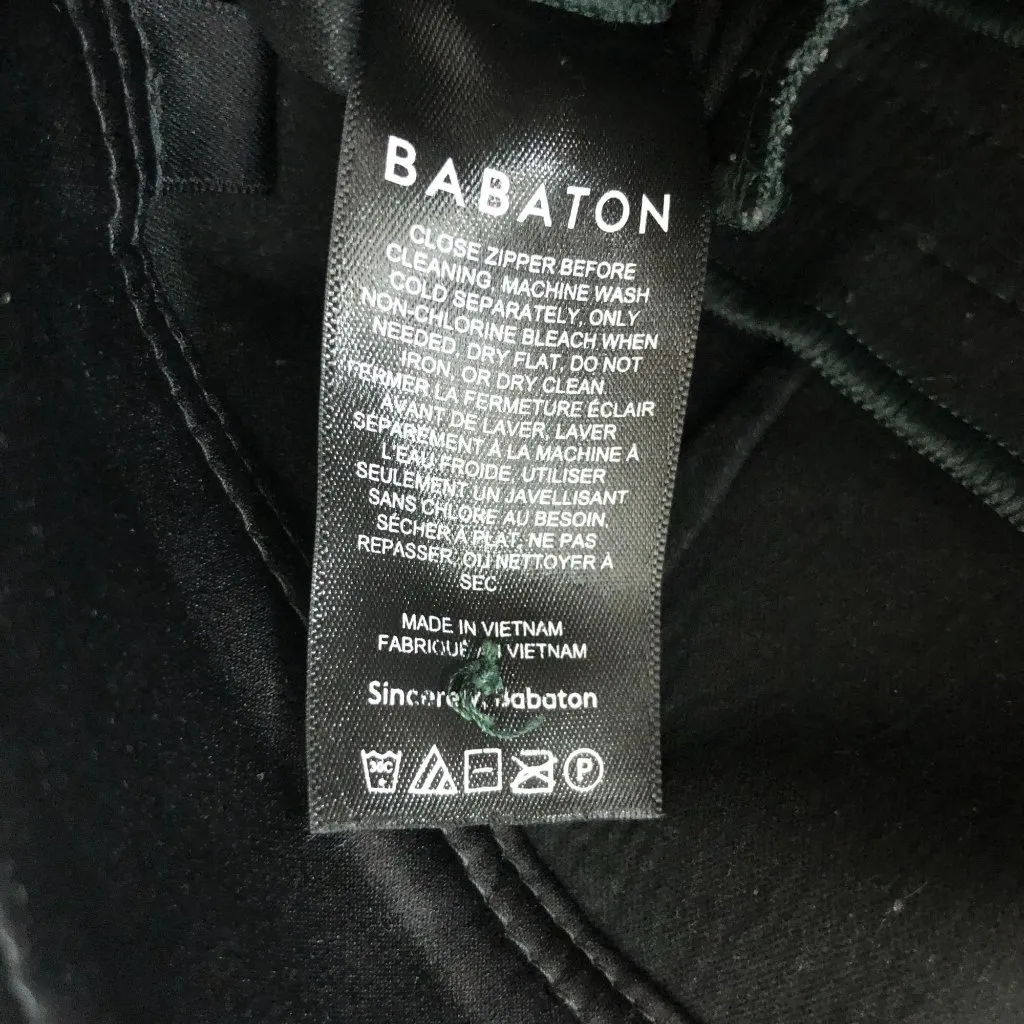 Aritzia Babaton Command Cropped Ultra Soft Vegan Leather Pants Dark Green 4 - Image 5