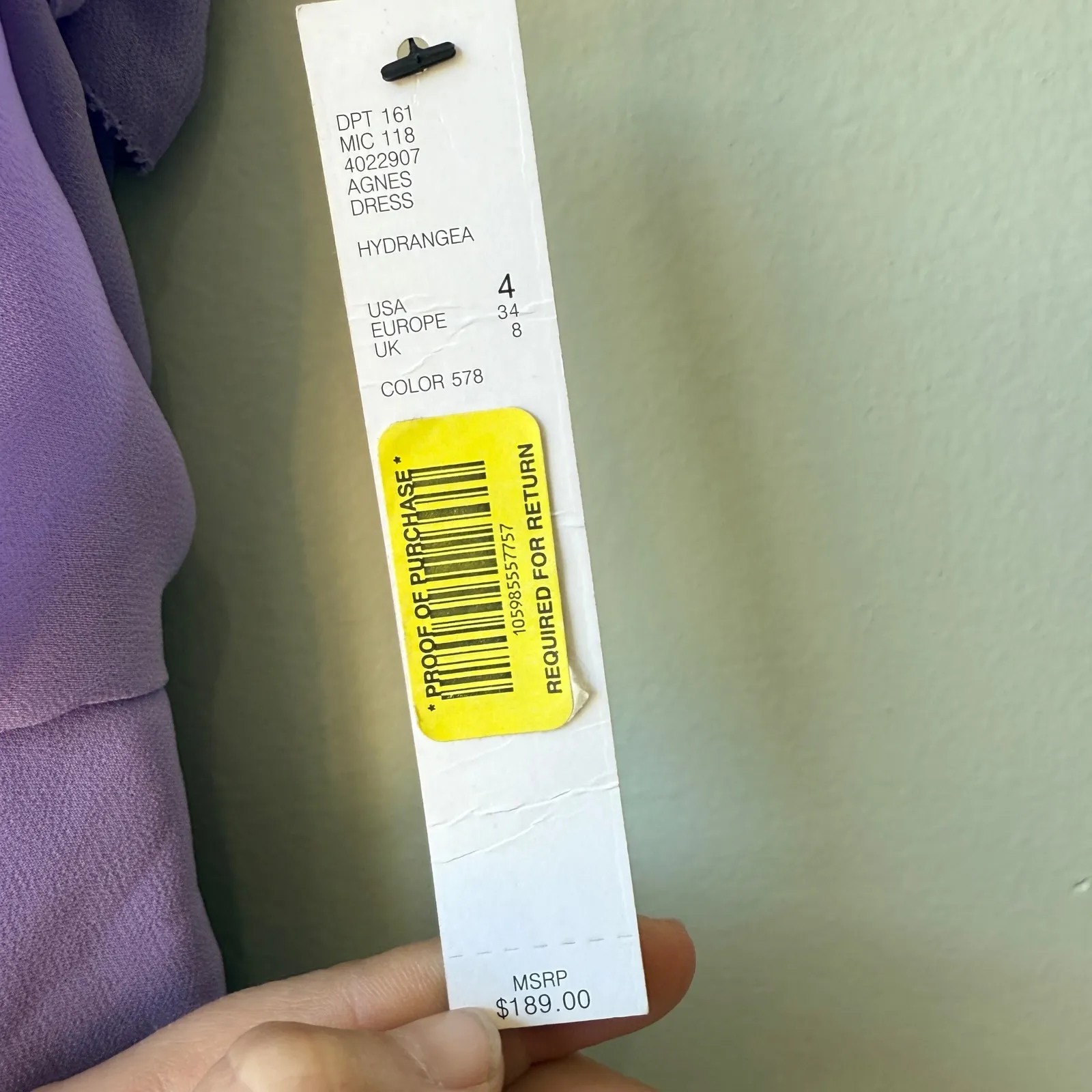 Antonio Melani  Agnes Hydrangea Purple Ruffle Dress Sleeveless Size 4 - Image 4