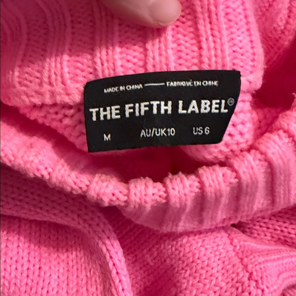 The Fifth Label Skyway Knit Pullover Sweater Pink Size Medium - Image 5