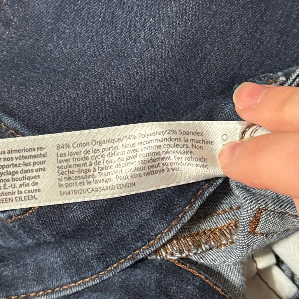 Eileen Fisher Blue Denim Stretch Skinny Jeans Organic Cotton size 6 - Image 10