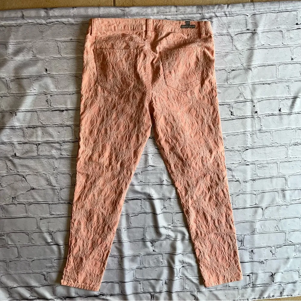 LC Lauren Conrad Coral Jacquard Pants 12 Casual Floral - Image 10