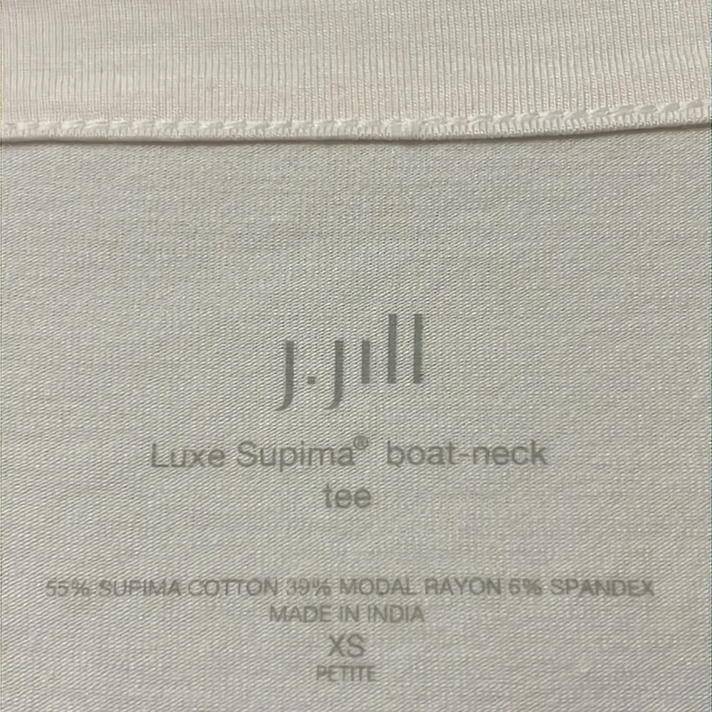 J. Jill XSP womens luxe supima boat neck tee long sleeve semi sheer casual Size undefined - Image 2