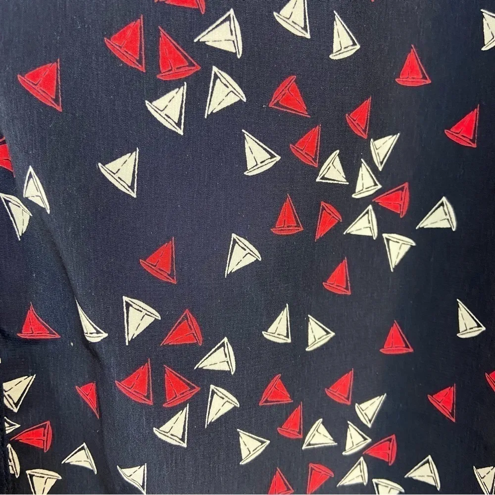 Tommy Hilfiger Red White & Blue Nautical Sailboat Top Women’s Size Large - Image 4