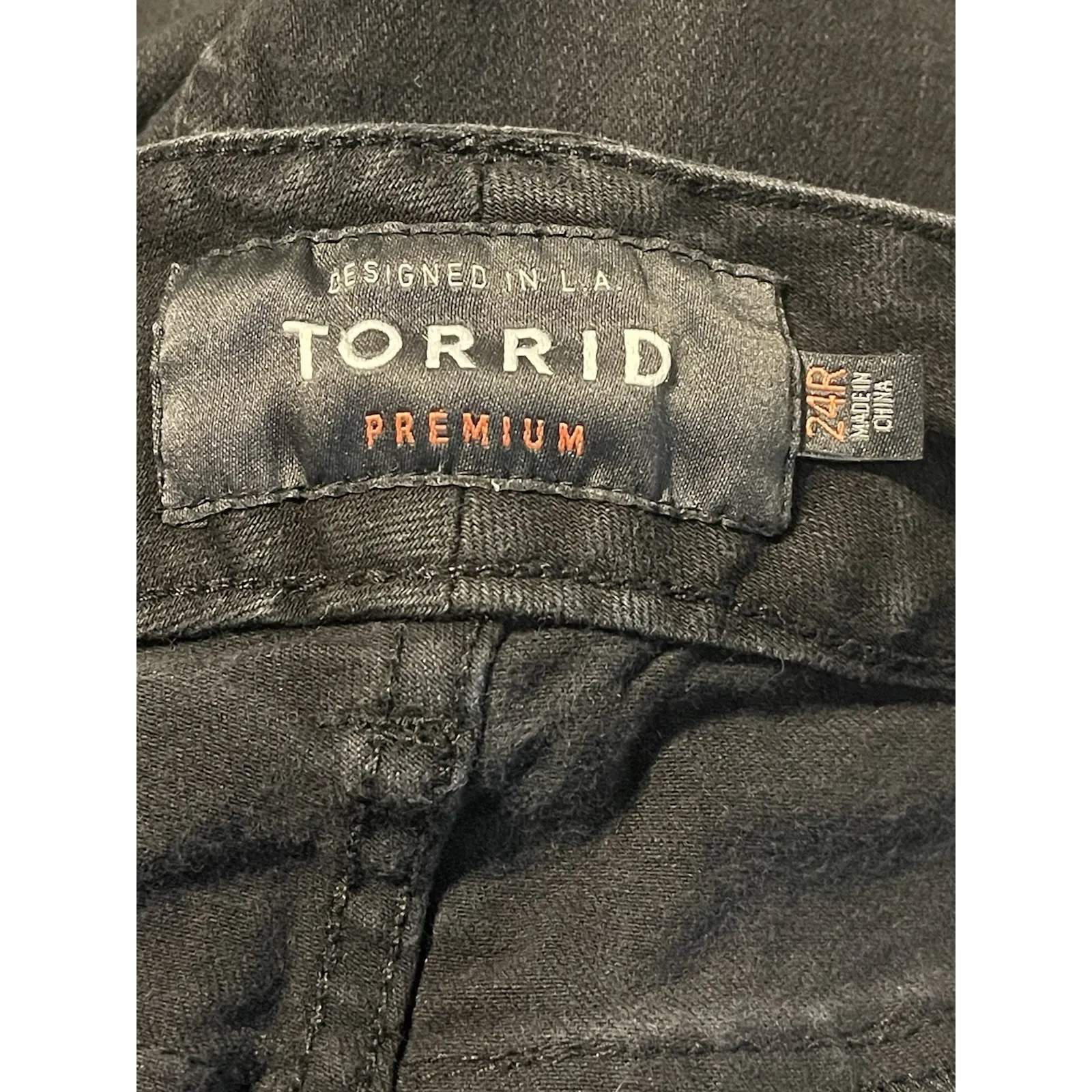 Torrid Black Jegging High Rise Deco Zippers Stretch Jeans Size 24R G0153 - Image 2