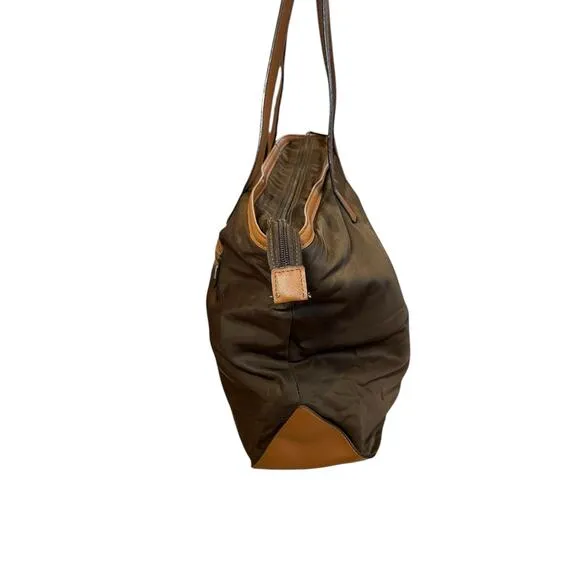 Michael Kors Kempton Large East West Tote Bag Brown Nylon & Saffiano‎ Leather - Image 5