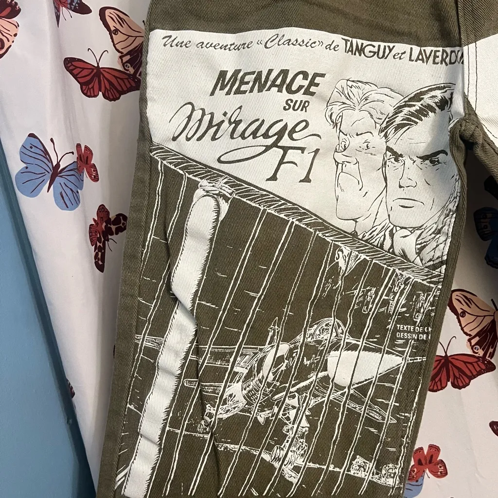 Graphic Green Jeans Size M - Image 4