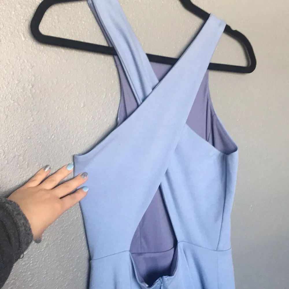 Material Girl • Light Blue Sage MIDI Racerback Dress Size Large - Image 4