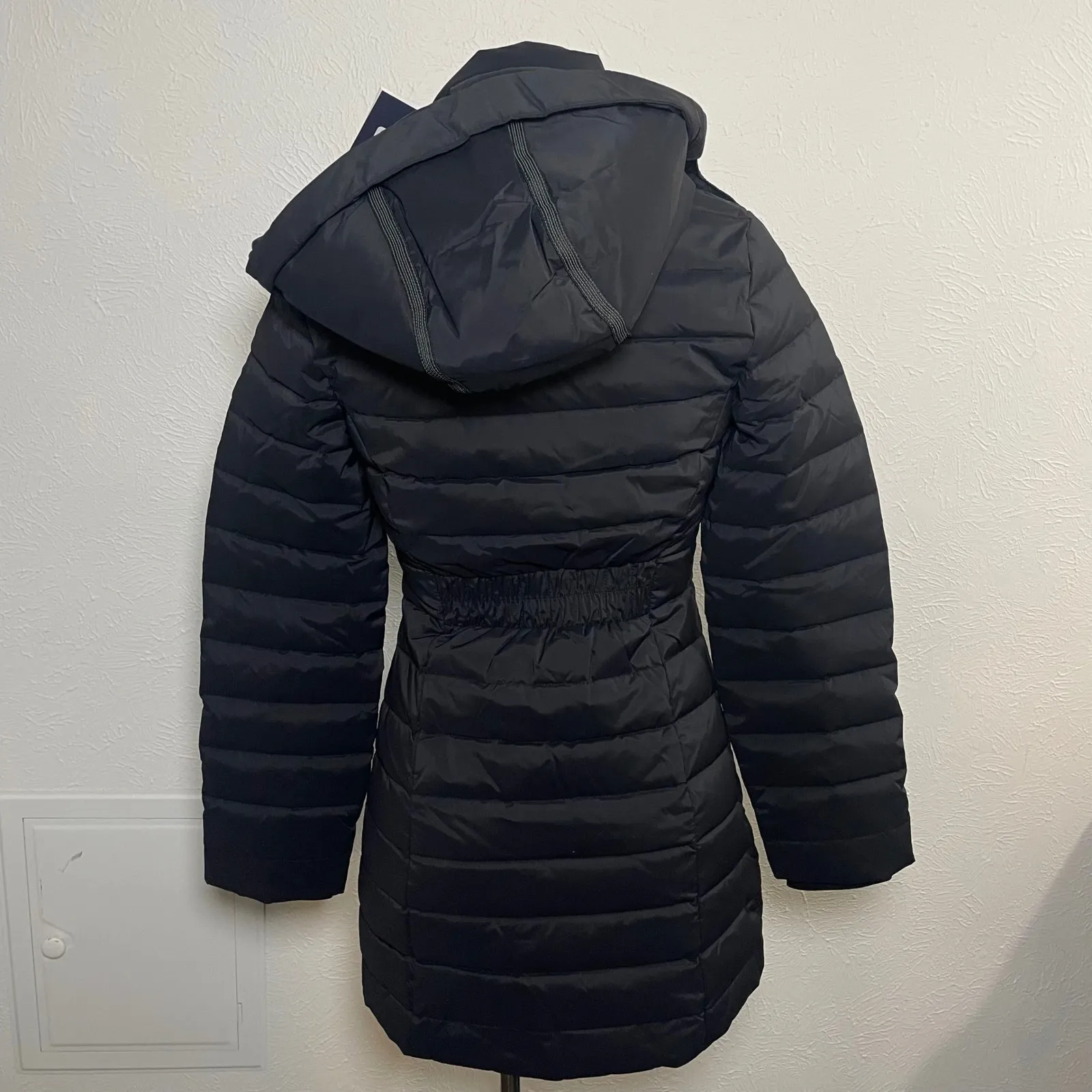 WHITESKY Women's Down Jacket XXS – Waterproof, 650+ Fill, Removable Hood Black - Image 5