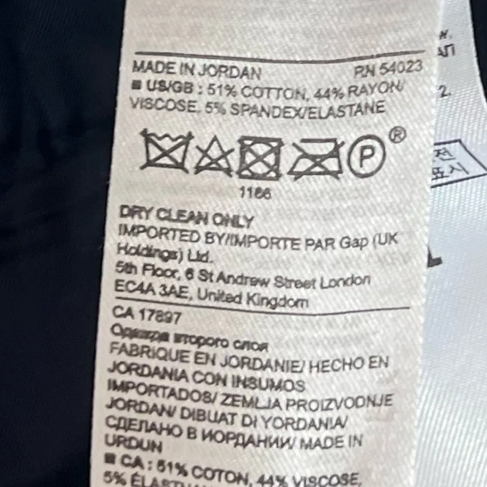 Banana Republic Sloan Low Rise Skinny Ankle Pants Pinstripe Navy Blue White Sz 8 - Image 8