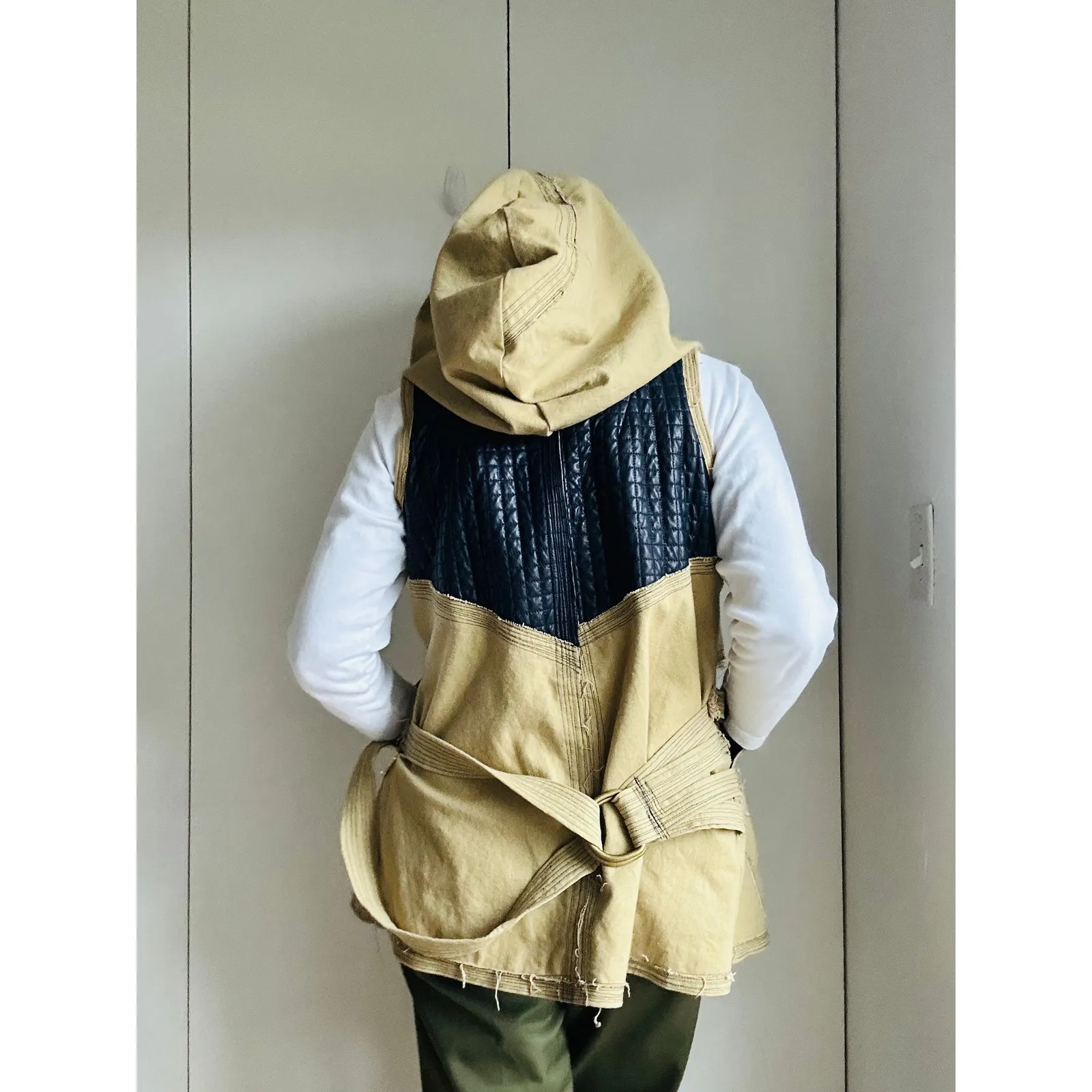 Tailored Steampunk Renaissance Canvas Vest S/M Festival Fantasy Waistcoat Brown - Image 4