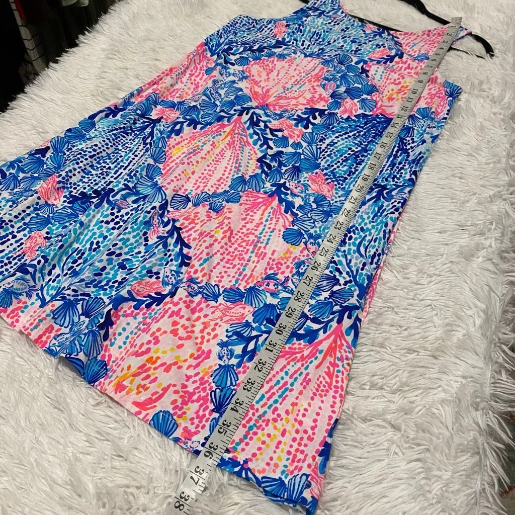 Lilly Pulitzer Kristen Swing Mini Dress in Sway with Me Shell Pink Blue Medium - Image 5