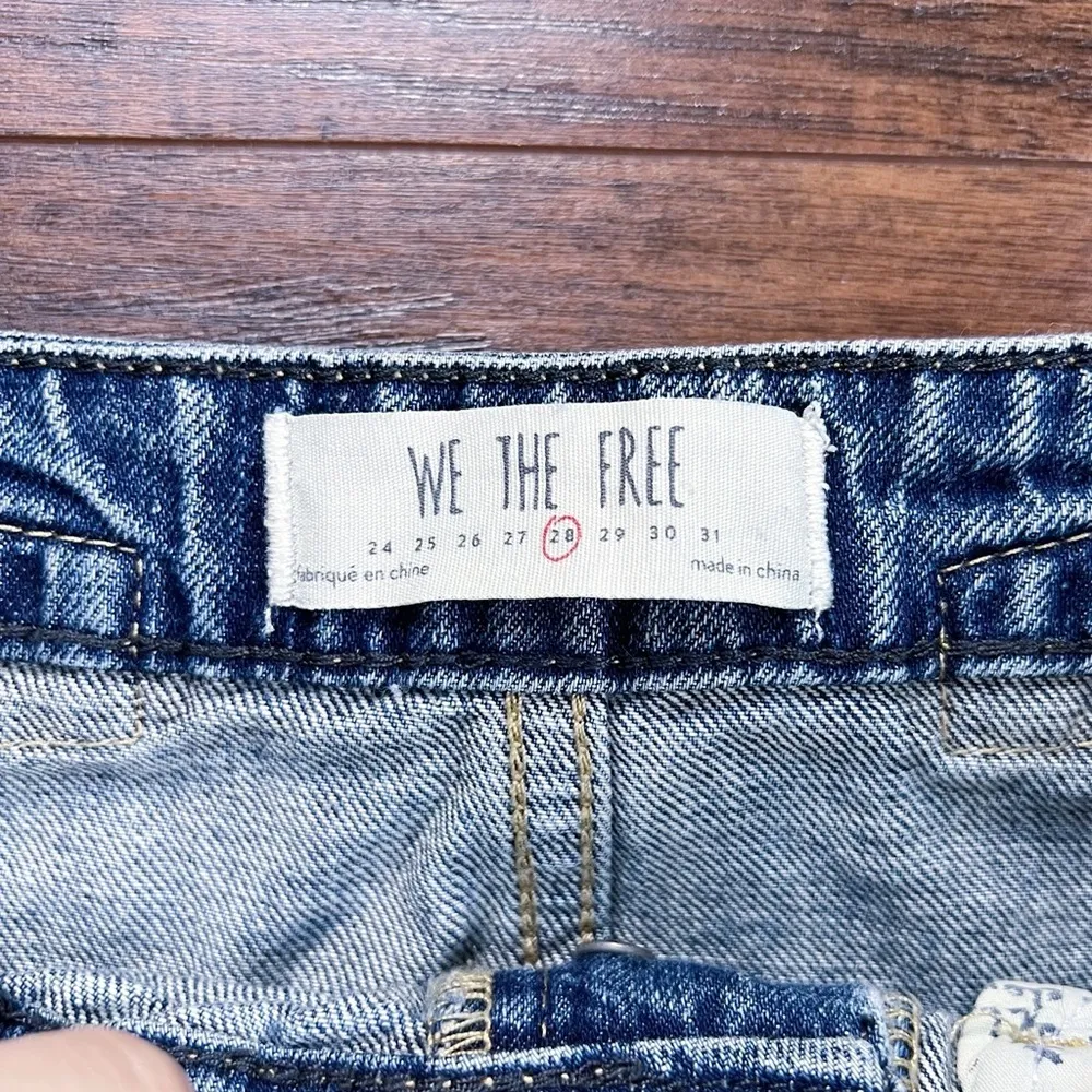 We The Free • FP Rugged A-Line Denim Miniskirt raw hem frayed distressed - Image 6