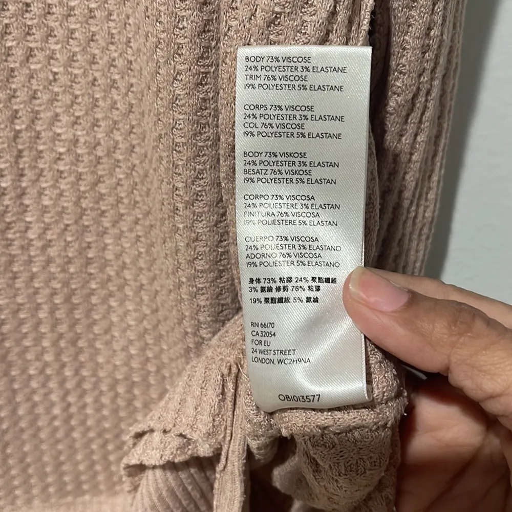 Free People We The Free North Shore Waffle Knit Oversized Top Size XS - Image 5