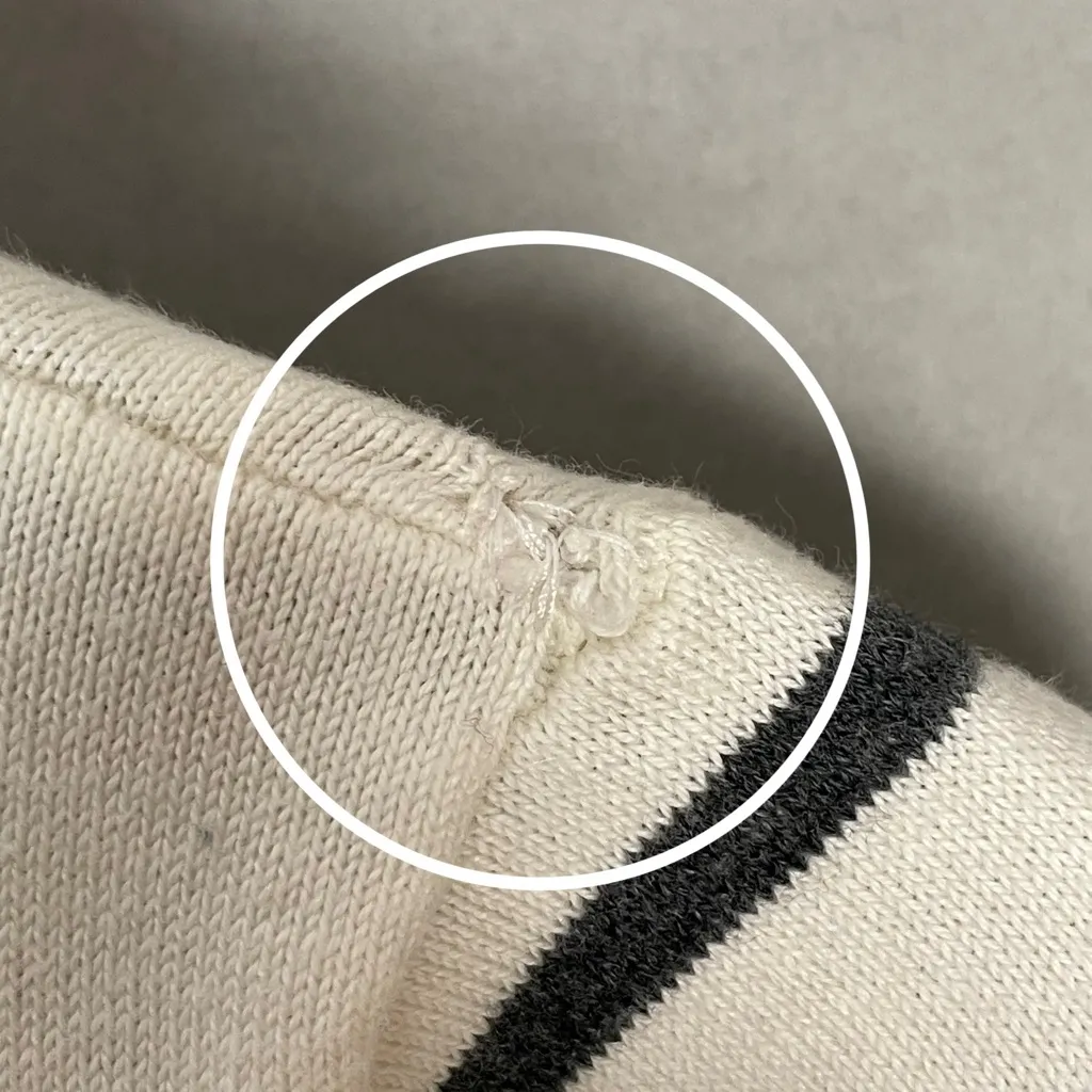 Ralph Lauren Sweater Dress Striped FLAWS Gray White Black Size Large 3/4 Sleeves - Image 12