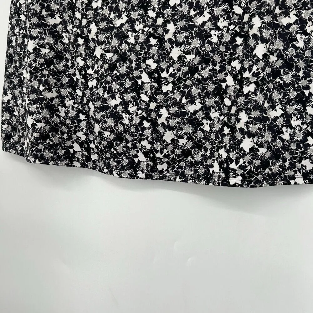 Tranquility by Colorado Clothing Skort Ditzy Floral Black White Pull On Size XXL - Image 7