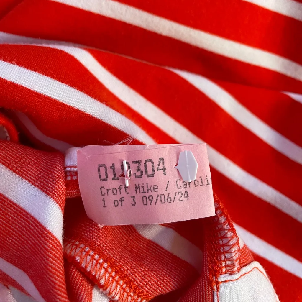 Tommy Bahama Striped Jovanna Cotton Blend Orange Stripe Knit Dress - Sz S 💚🎀 - Image 14