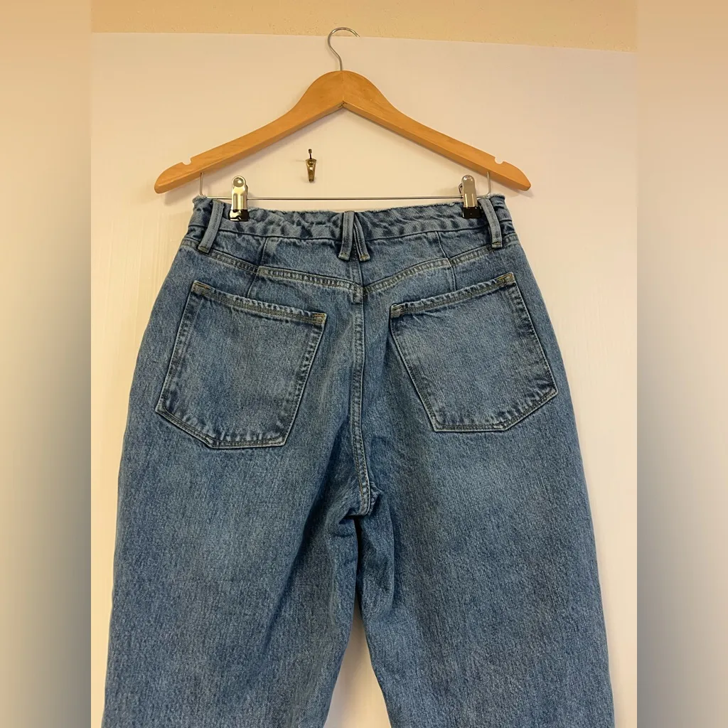 Good American ’90s Duster Jeans Blue Size 6/28 GNDU999T‎ High Rise Straight Leg - Image 3