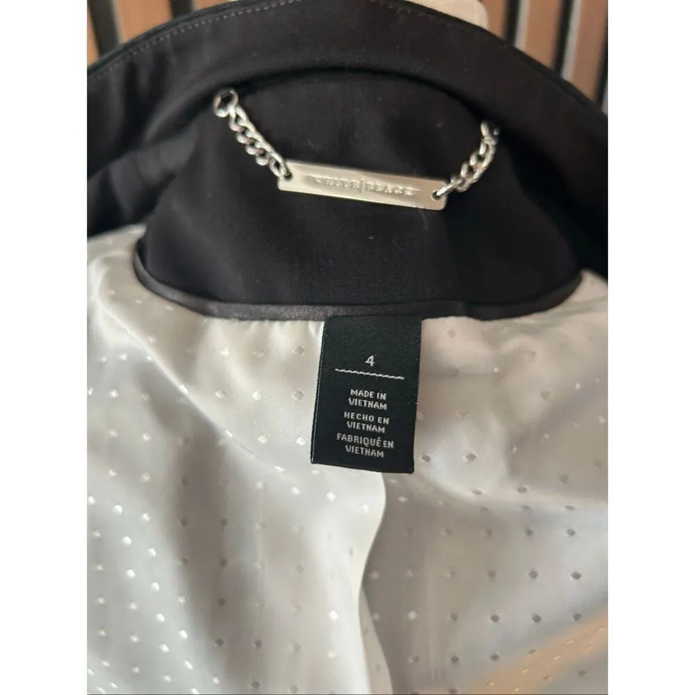 White House black market black military style cinched tailored blazer size 4 - Image 6