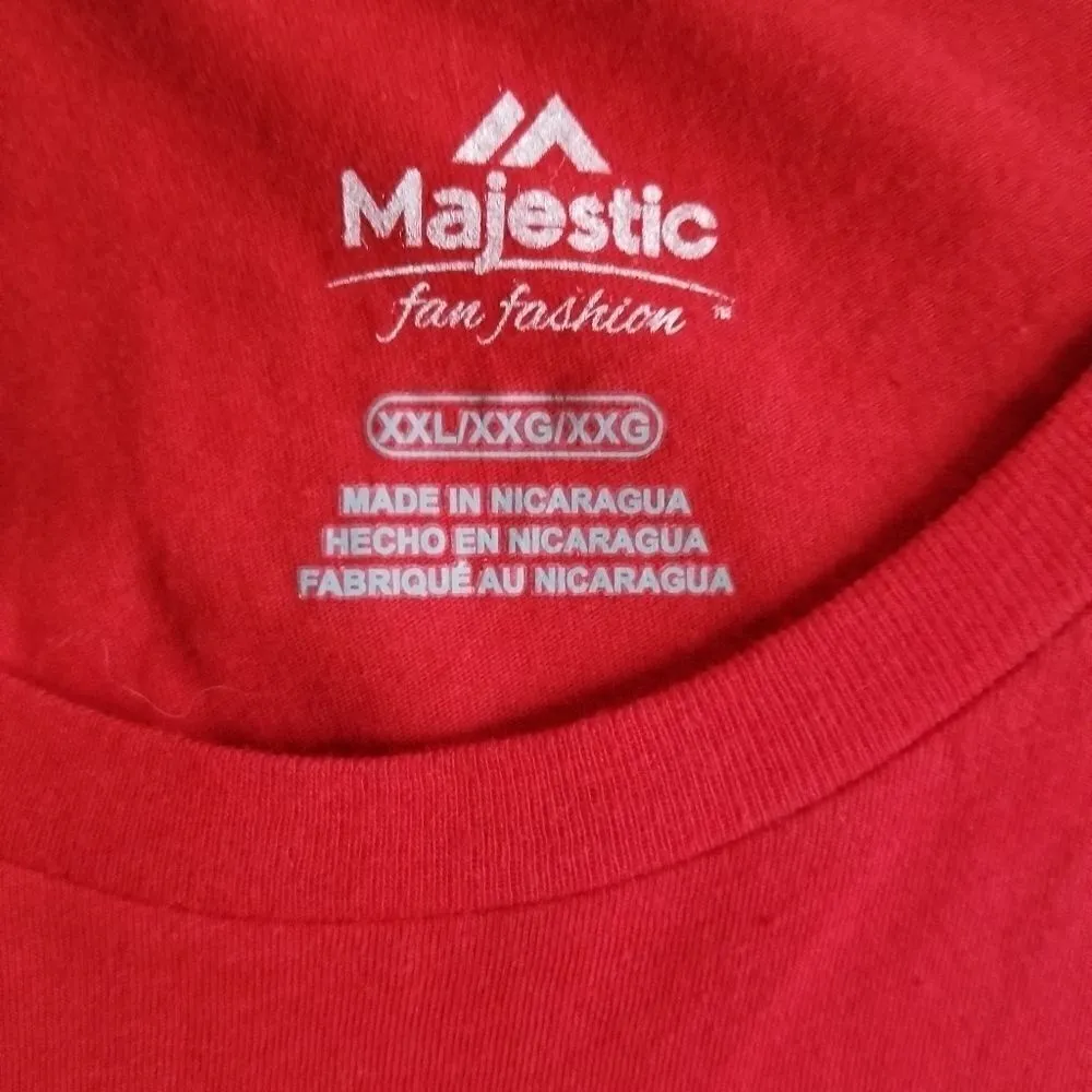 NWT! Womens Majestic MLB Red Washington Nationals Tee XXL - Image 7