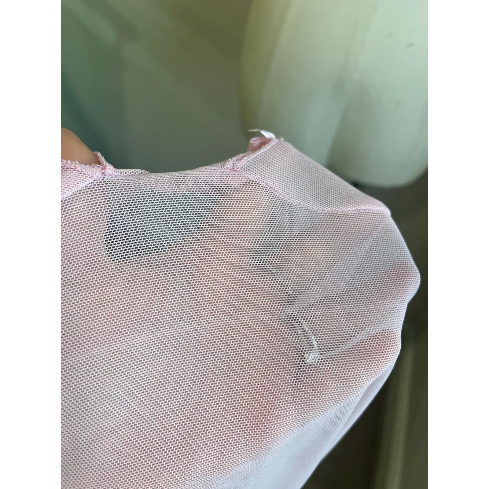 Dreamgirl Sheer Pink Mini Dress Y2K Lingerie Style Slip Sz S - Image 11