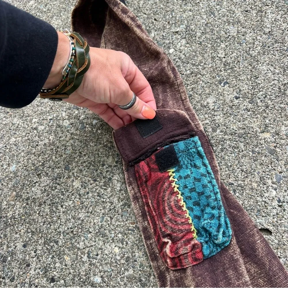 Boho Hippie Razor Cut Patchwork Flower Power Shoulder Bag Rising International Pink - Image 3