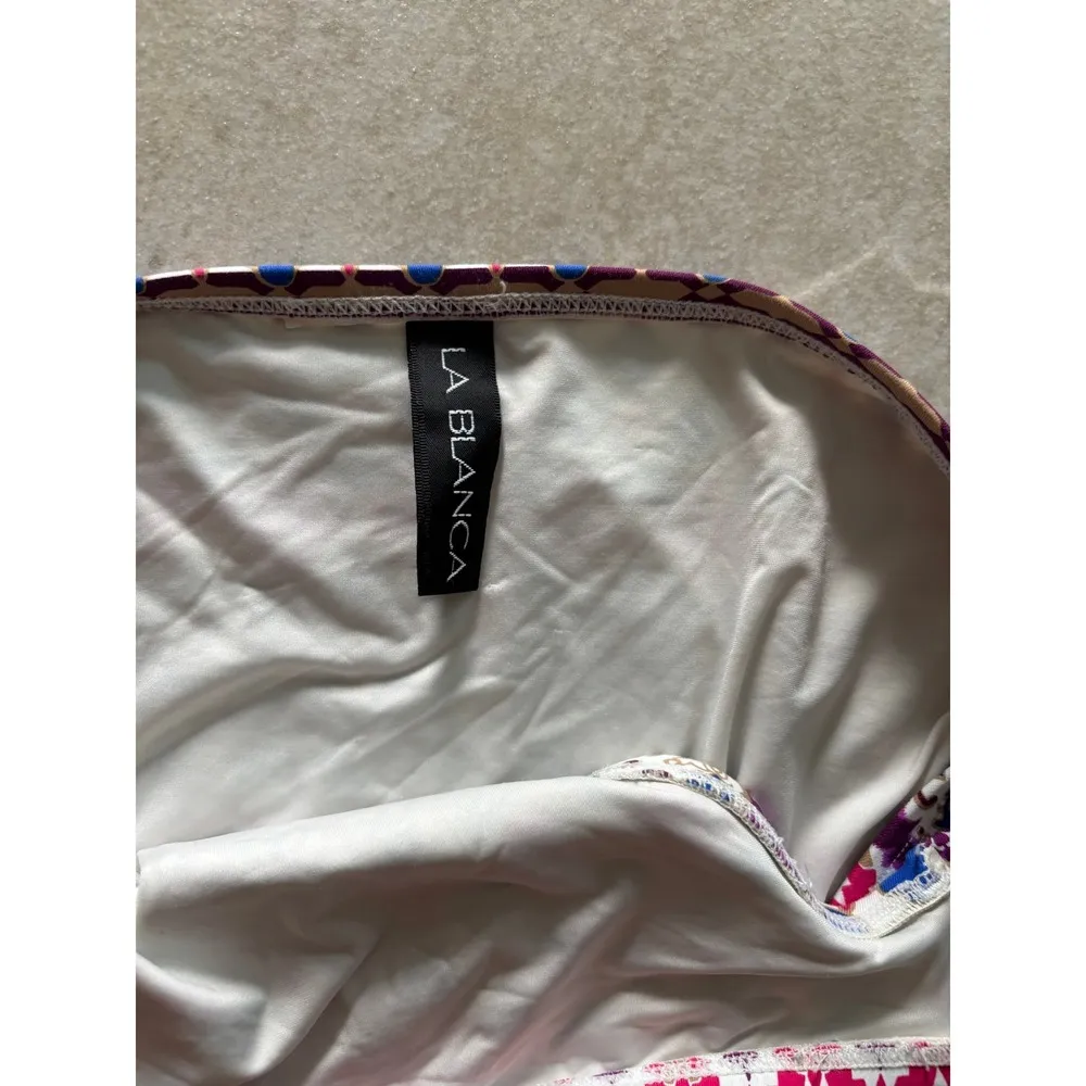 La Blanca Swim Botton Womens 12 Pink Purple Bikini Tropical Resort Beach Coastal - Image 5